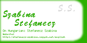 szabina stefanecz business card
